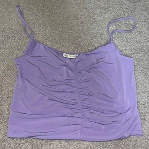 Purple cropped tank